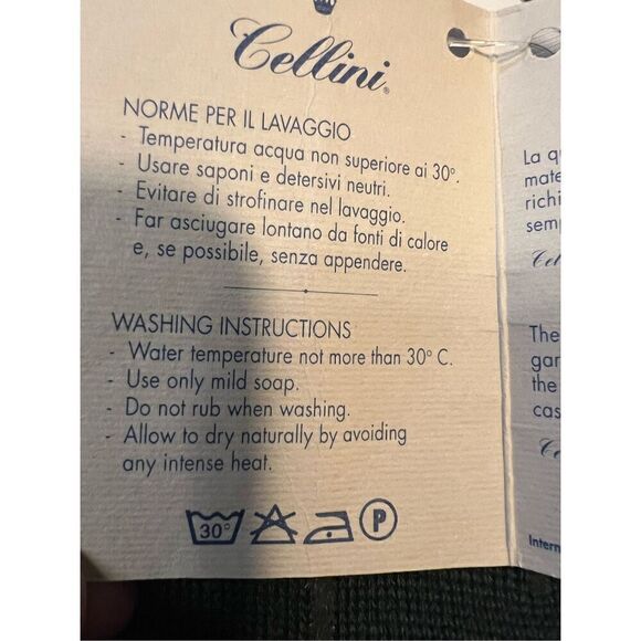 NWT $259 Cellini Italy Wool Blend Green Cardigan W/Glitter Accents Fabulous Clas - Picture 13 of 14